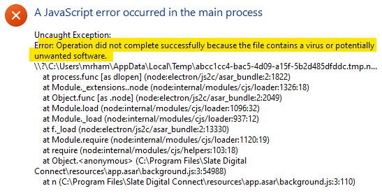 The File Contains A Virus Or Potentially Unwanted Software Slate Digital