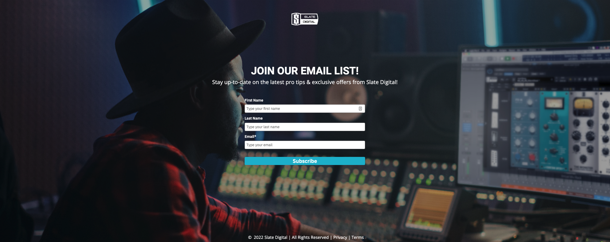 Join Slate Digital Newsletter
