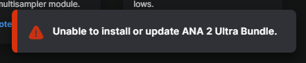 Install error screenshot