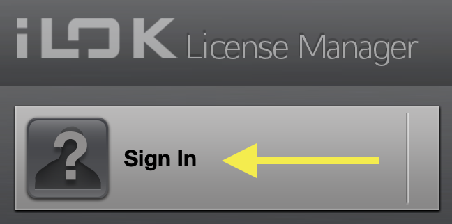 iLok Sign In Screenshot
