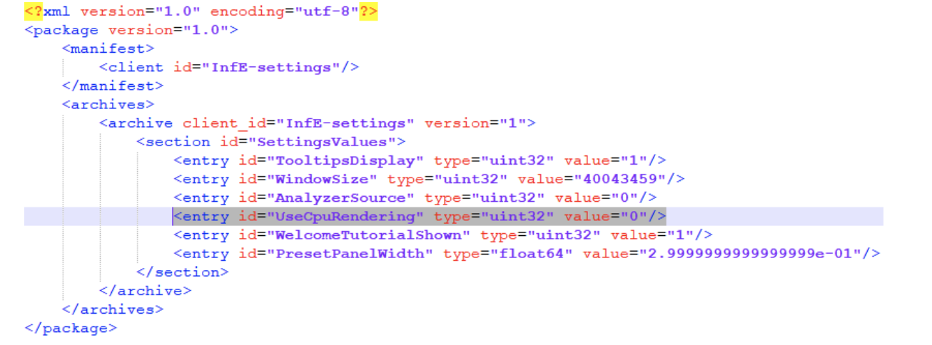 UseCpuRendering Entry Example