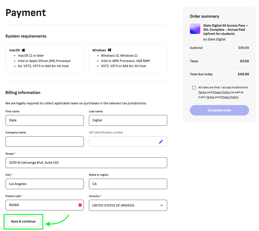 Billing Info