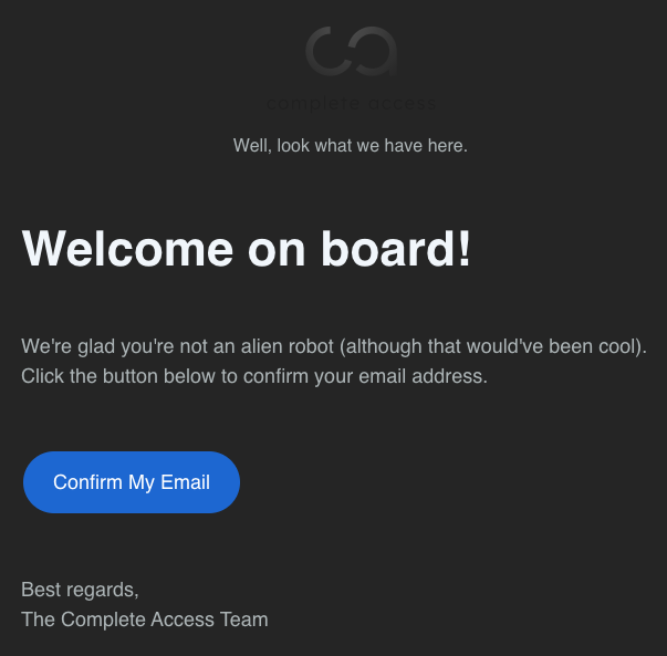 Email Confirmation 2