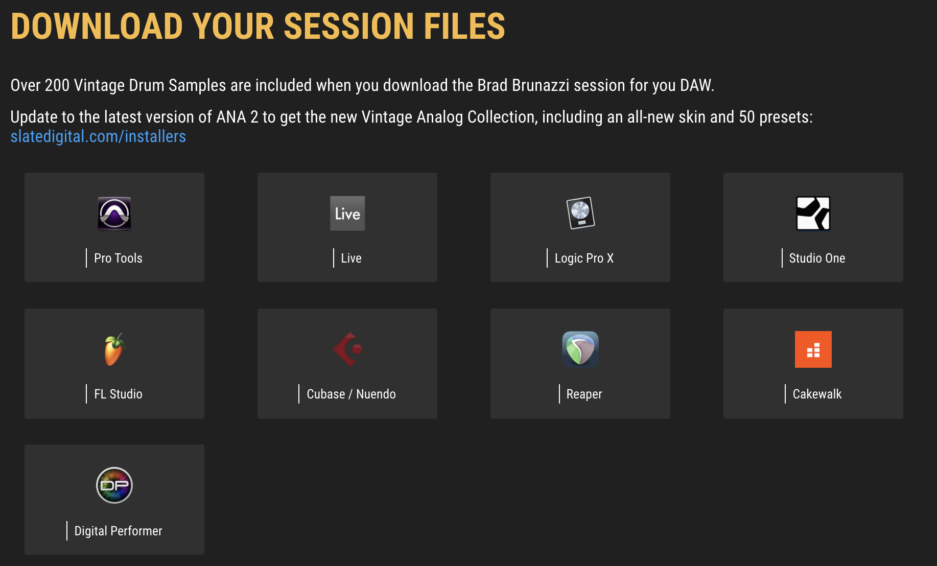 Session Downloads