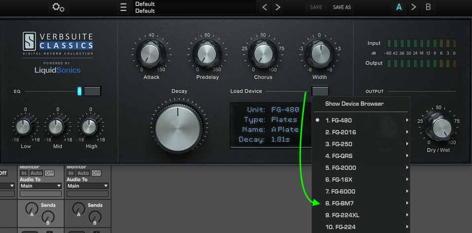 Screenshot of FG-BM7 in VerbSuite Classics