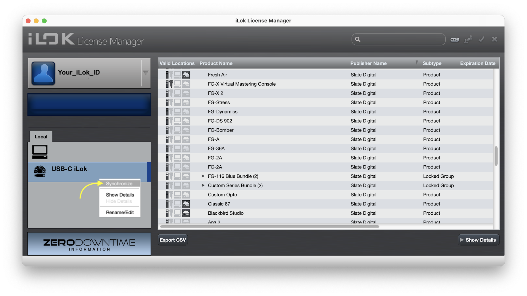 iLok Dongle Synchronize.png