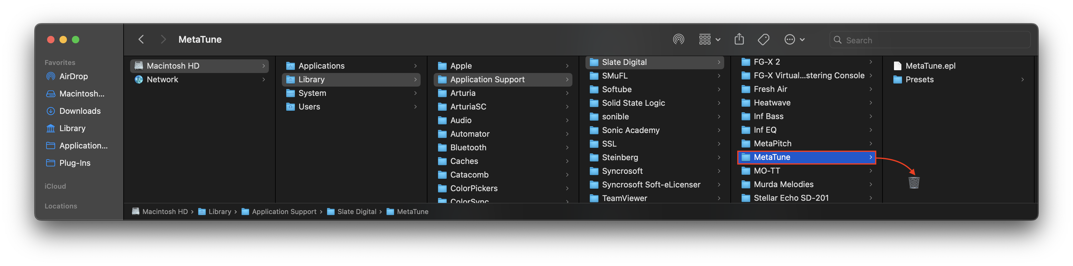 MetaTune Library Folder Screenshot