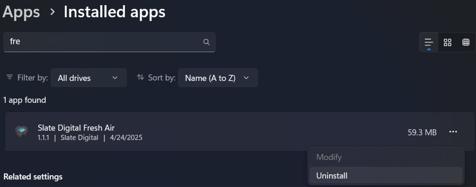 Add or Remove Programs Screenshot