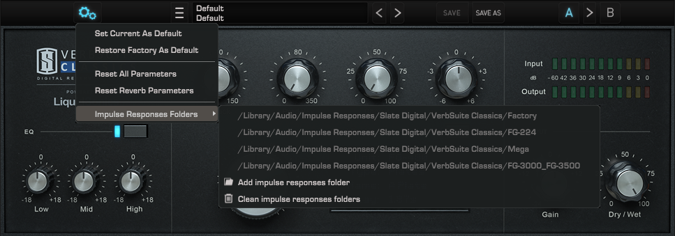 VerbSuite Settings