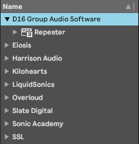 Repeater plugin location in plugin list